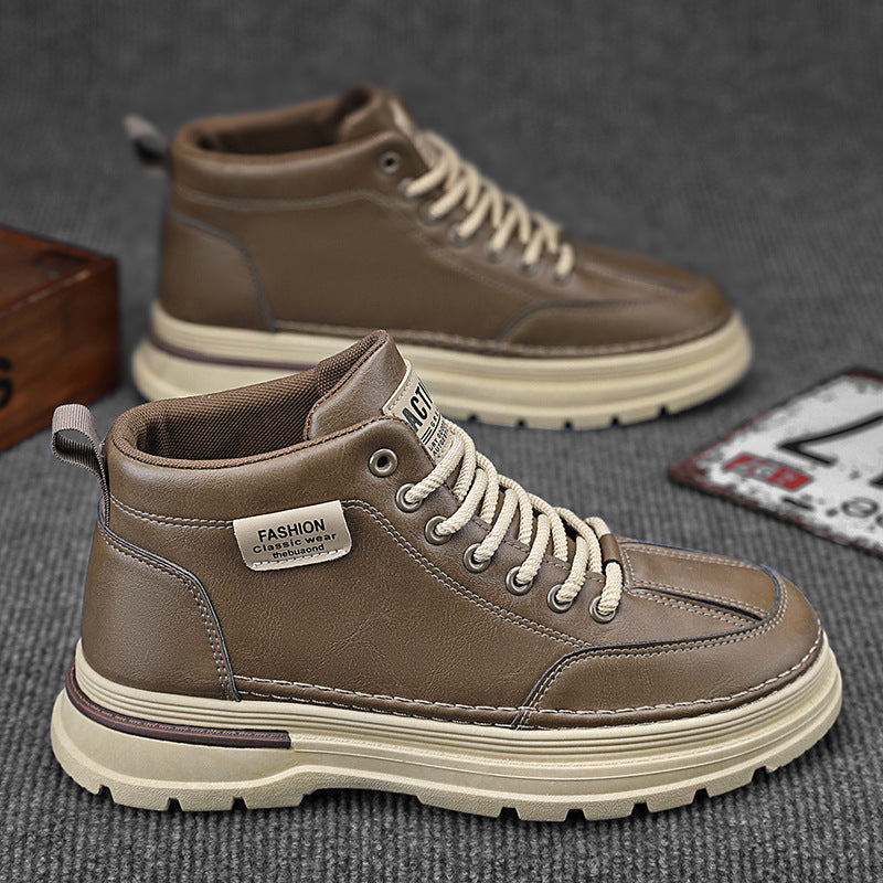 Martin boots men's shoes autumn new high top shoes men's trendy versatile casual workwear shoes short boots